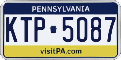 PA license plate KTP5087