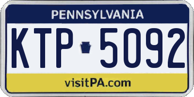 PA license plate KTP5092