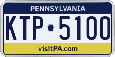 PA license plate KTP5100