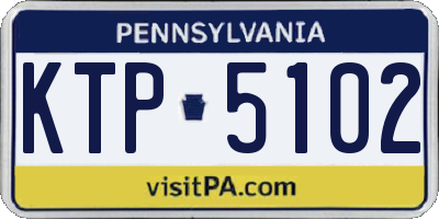 PA license plate KTP5102