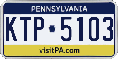 PA license plate KTP5103