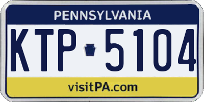 PA license plate KTP5104