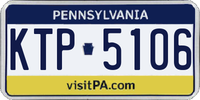 PA license plate KTP5106