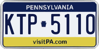 PA license plate KTP5110