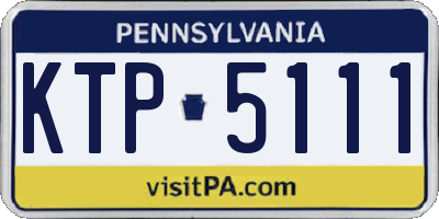 PA license plate KTP5111