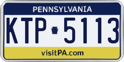 PA license plate KTP5113