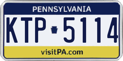 PA license plate KTP5114