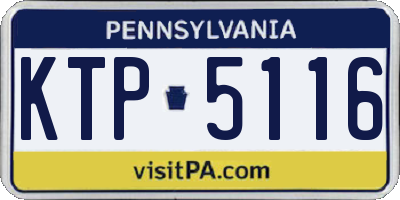 PA license plate KTP5116