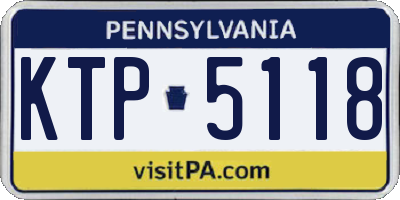 PA license plate KTP5118