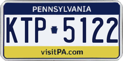 PA license plate KTP5122