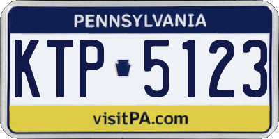 PA license plate KTP5123