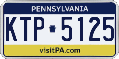 PA license plate KTP5125
