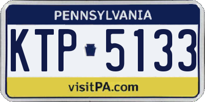 PA license plate KTP5133