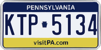 PA license plate KTP5134