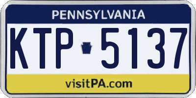 PA license plate KTP5137