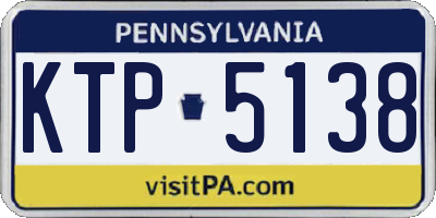 PA license plate KTP5138