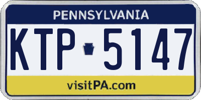 PA license plate KTP5147