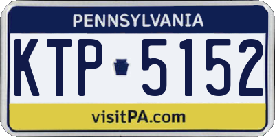 PA license plate KTP5152