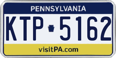 PA license plate KTP5162