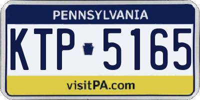 PA license plate KTP5165