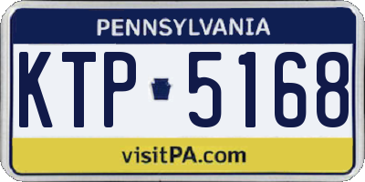 PA license plate KTP5168