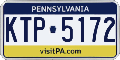 PA license plate KTP5172