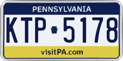 PA license plate KTP5178