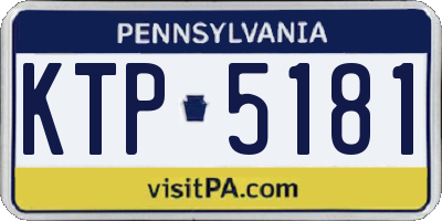 PA license plate KTP5181