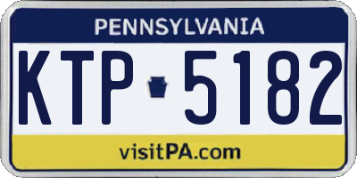 PA license plate KTP5182