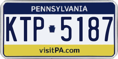 PA license plate KTP5187