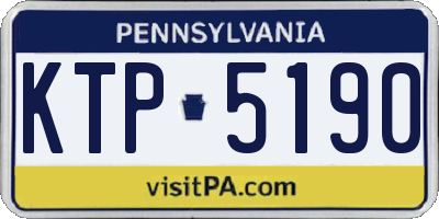 PA license plate KTP5190