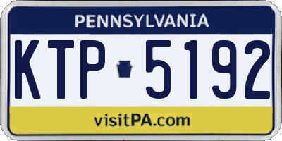 PA license plate KTP5192