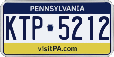 PA license plate KTP5212
