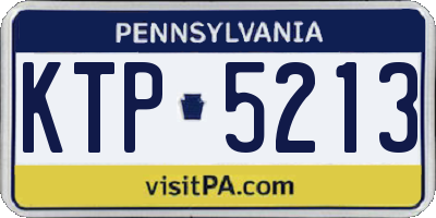 PA license plate KTP5213