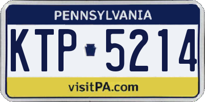 PA license plate KTP5214