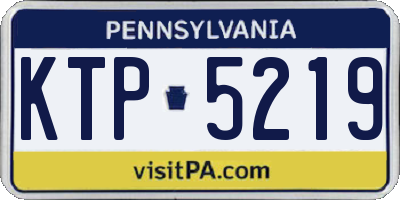 PA license plate KTP5219
