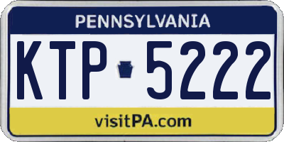 PA license plate KTP5222