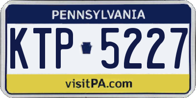PA license plate KTP5227