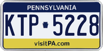 PA license plate KTP5228