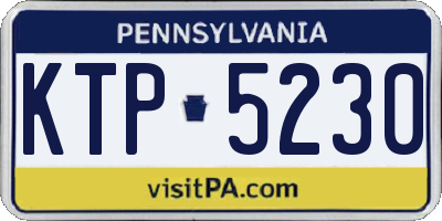 PA license plate KTP5230