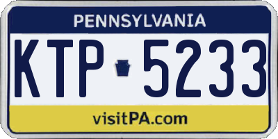 PA license plate KTP5233