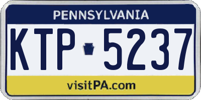 PA license plate KTP5237