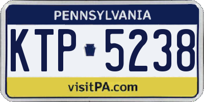 PA license plate KTP5238