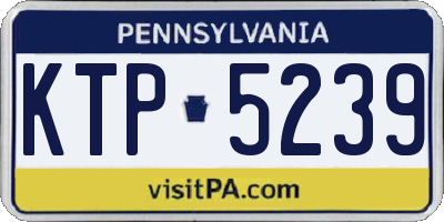 PA license plate KTP5239