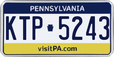 PA license plate KTP5243