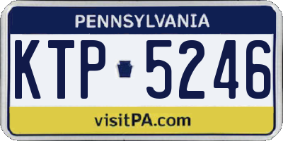PA license plate KTP5246