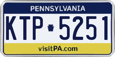 PA license plate KTP5251