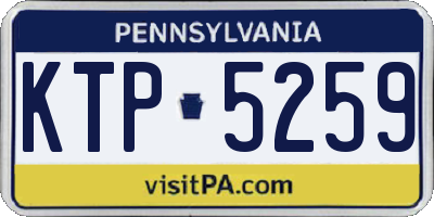 PA license plate KTP5259