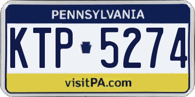 PA license plate KTP5274