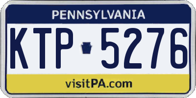 PA license plate KTP5276